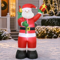 Inflatable Santa Claus 2.4M LED Christmas Decoration Outdoor Indoor Display