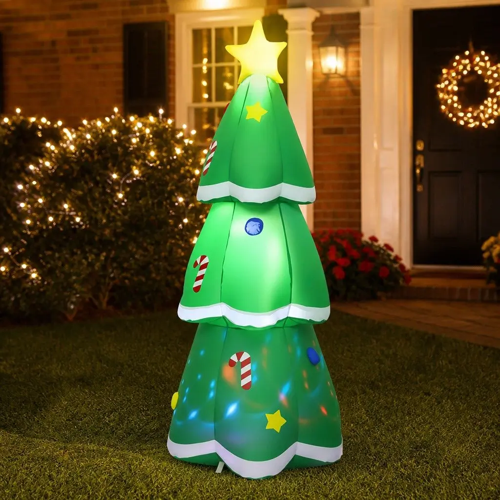 Inflatable Christmas Tree 1.5M LED Flashing Lights Musical Outdoor Garden