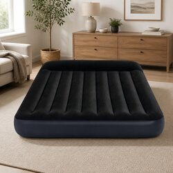 Queen Size Inflatable Airbed Pillow Rest Classic Fiber-Tech Guest Bed Indoor