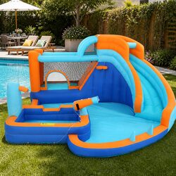 Kids Inflatable Water Slide Park Bounce Castle Trampoline Climbing Wall