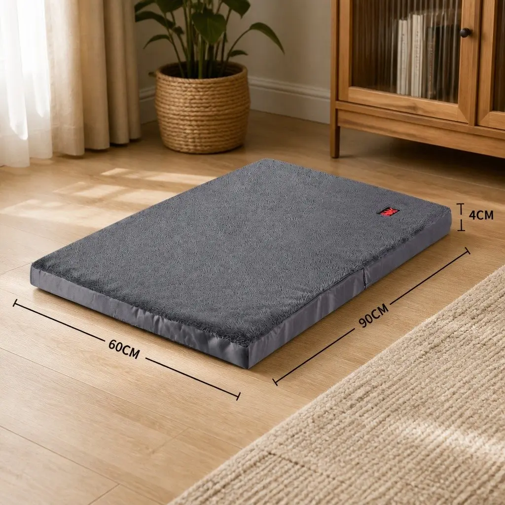 Foldable Pet Bed Soft Washable Cover Large Grey