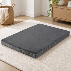 Pet Bed Foldable Dog Puppy Medium Grey Portable Washable Cover Soft Foam