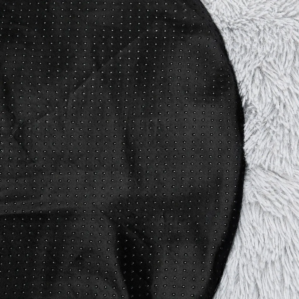 Pet Bed Dog Beds Mattress Medium Grey Donut-Shaped Calming Lounger Washable