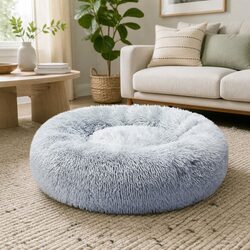 Donut Pet Bed Calming Dog Beds Plush Mattress Bedding Small S Size Comfortable