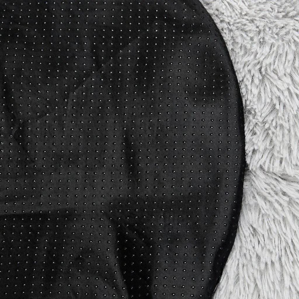 Pet Bed Donut Dog Beds XXL Mattress Cushion Raised Rim Non-Slip Grey Calming