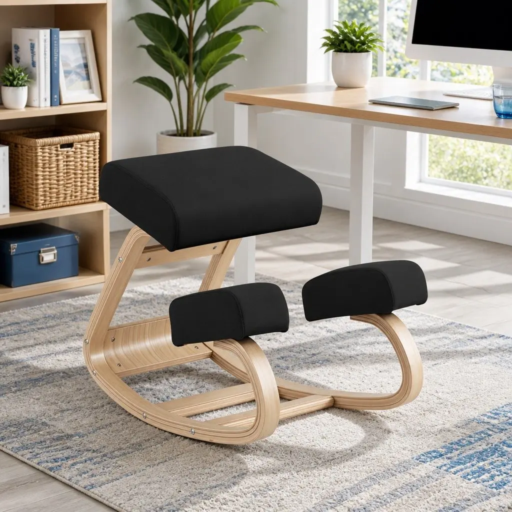 Kneeling Chair Ergonomic Posture Balance Stool Memory Foam Home Office Gaming