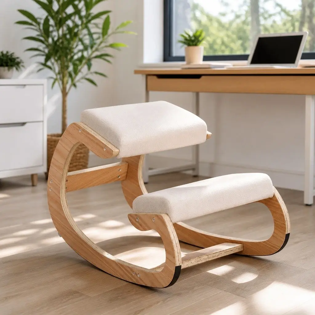 Kneeling Chair Ergonomic Posture Balance Stool Home Office Gaming Memory Foam