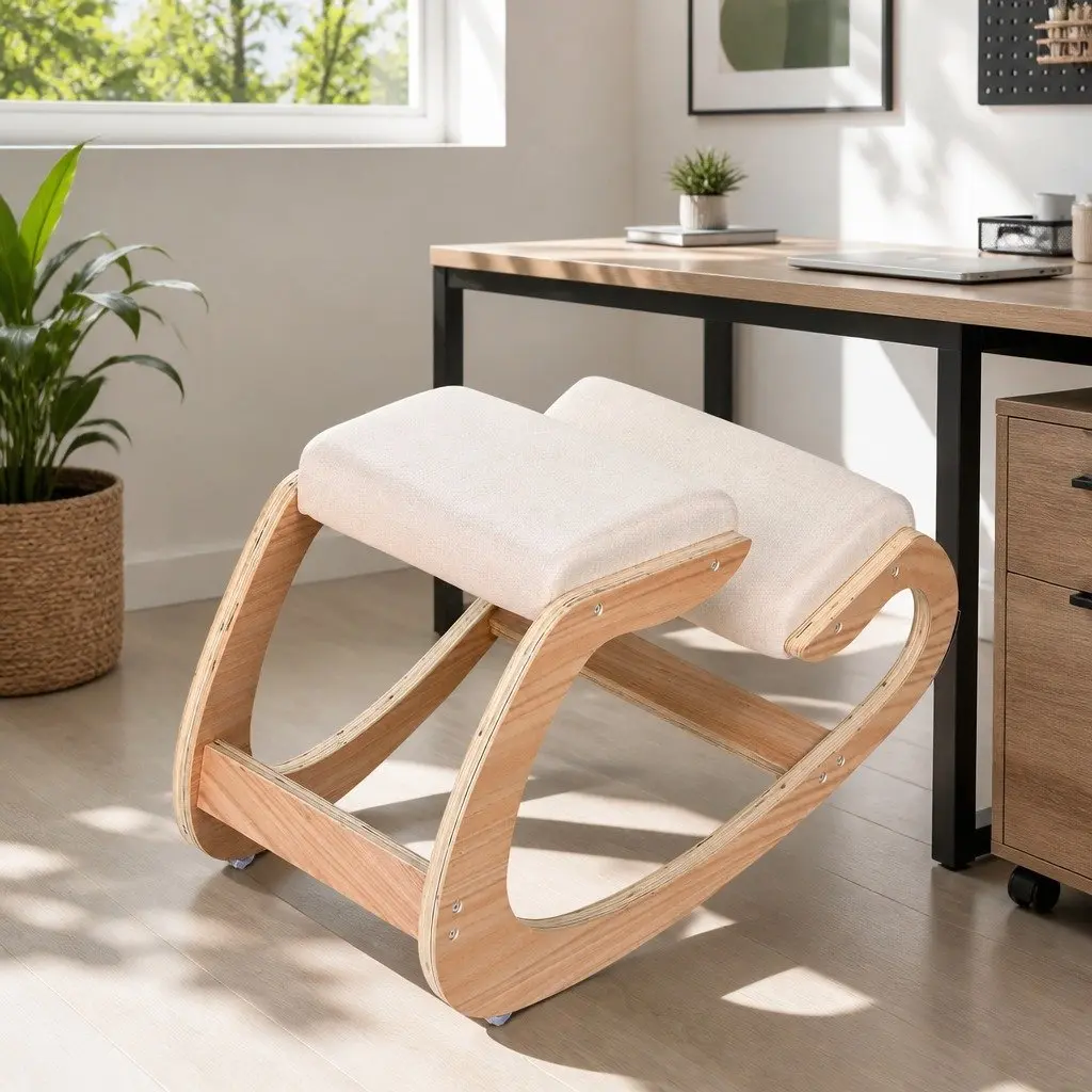 Kneeling Chair Ergonomic Posture Balance Stool Home Office Gaming Memory Foam