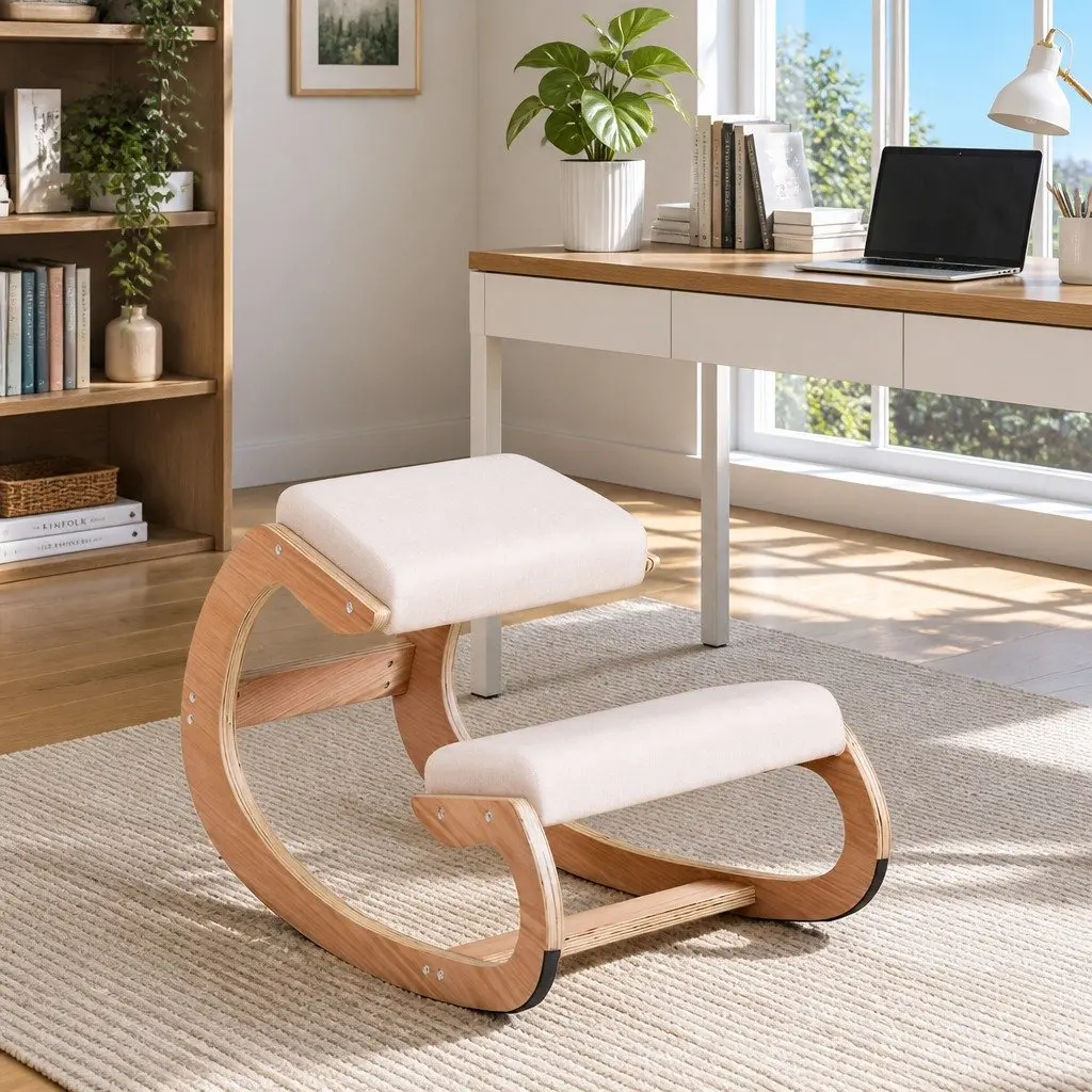 Kneeling Chair Ergonomic Posture Balance Stool Home Office Gaming Memory Foam