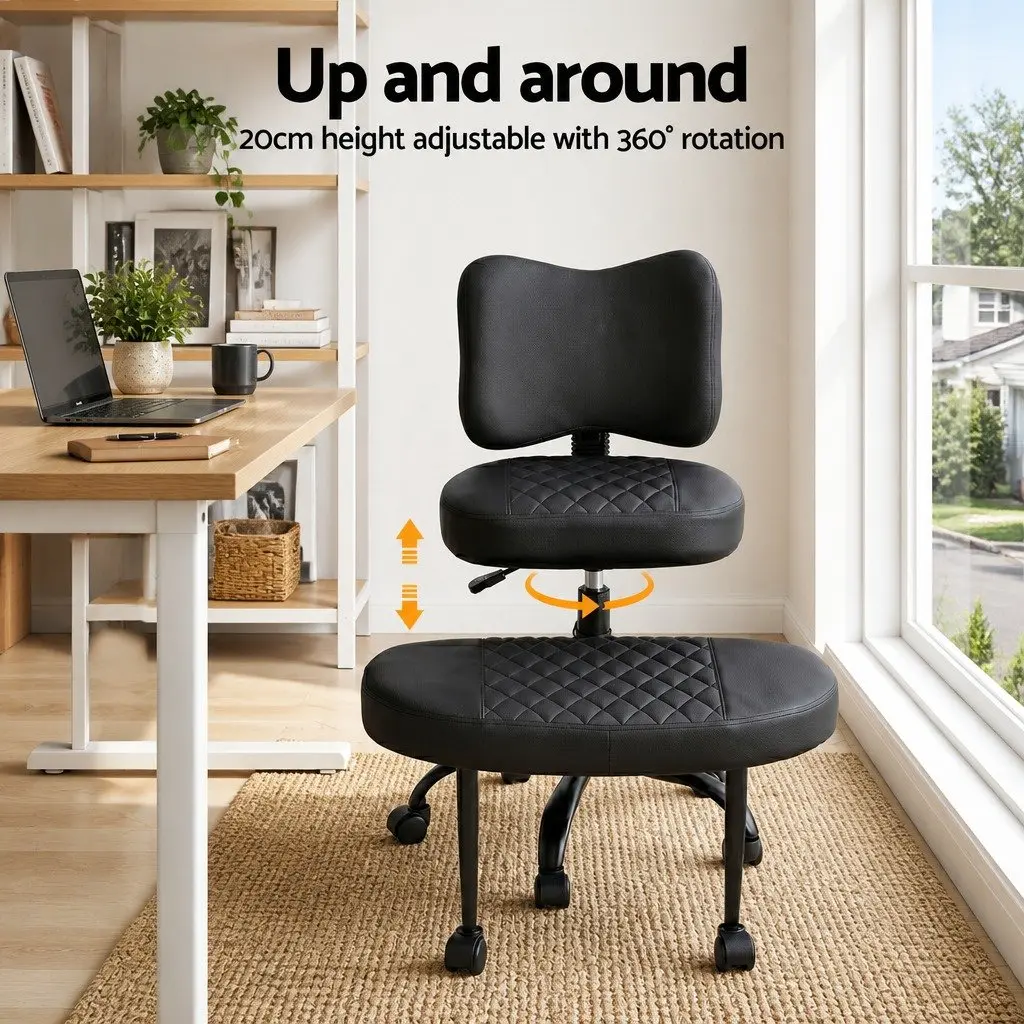 Kneeling Chair Cross Legged Meditation Seat Adjustable Height Office Desk