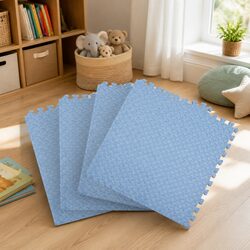EVA Foam Kids Play Mat Floor Tiles Soft Interlocking Puzzle Activity Mats Blue