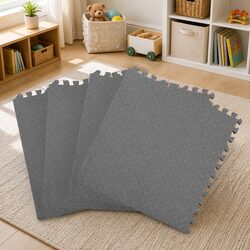 Kids EVA Foam Play Mat Puzzle Floor Tiles Soft Interlocking Activity Mat Grey