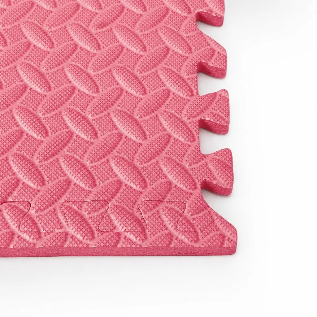 Kids EVA Foam Play Mat Soft Interlocking Puzzle Mats Pink 4 Pack