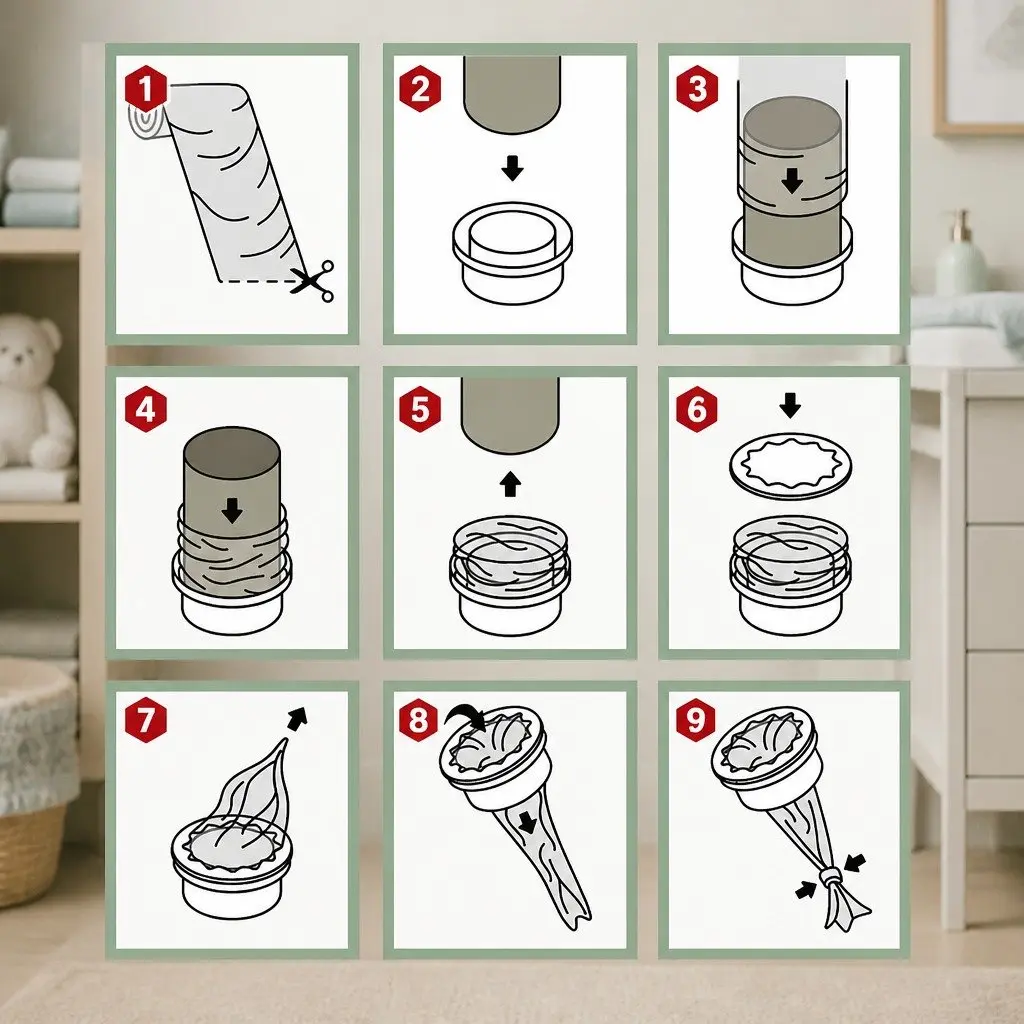 200m Nappy Bin Refill Kit Disposal Bags Odour Control Nursery Waste Management