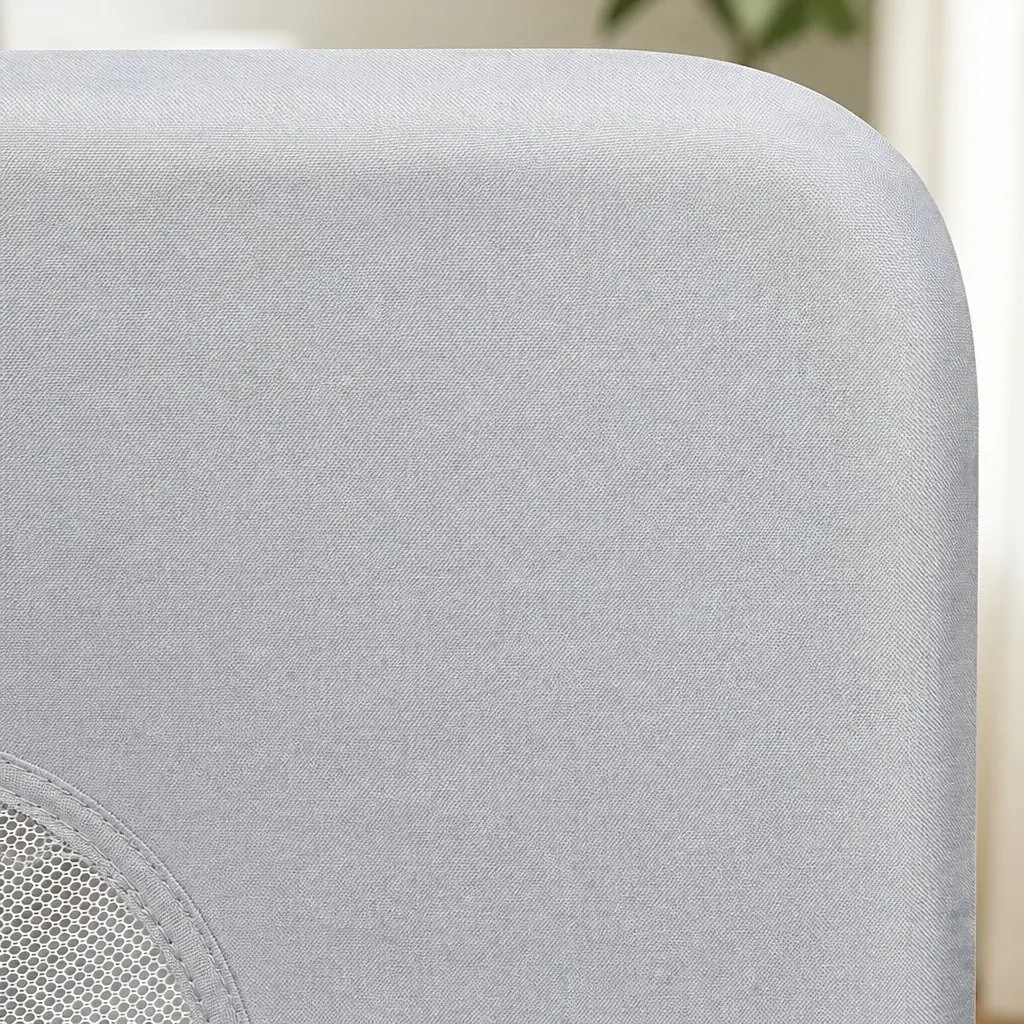 Adjustable Bed Rail Safety Guard Medium Folding Barrier Breathable Mesh Grey
