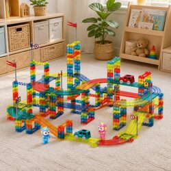 Kids Magnetic Tiles Building Blocks 348PCS Dinosaur Themed Construction Toy Set