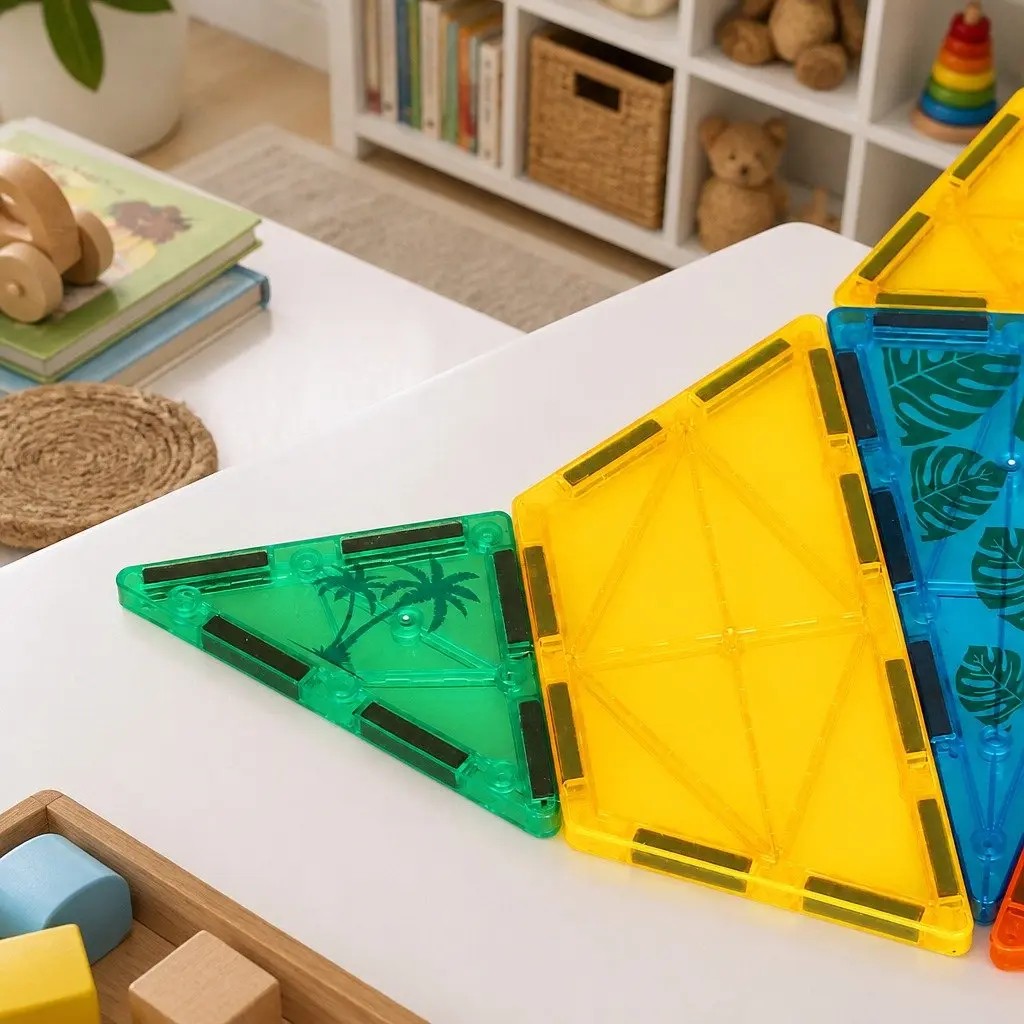Kids Magnetic Building Blocks Dinosaur Themed Educational Play Toys Multi-colour