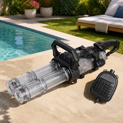 Kids Automatic Electric Water Gun Dual Barrel LED Light Pool Beach Outdoor Toy