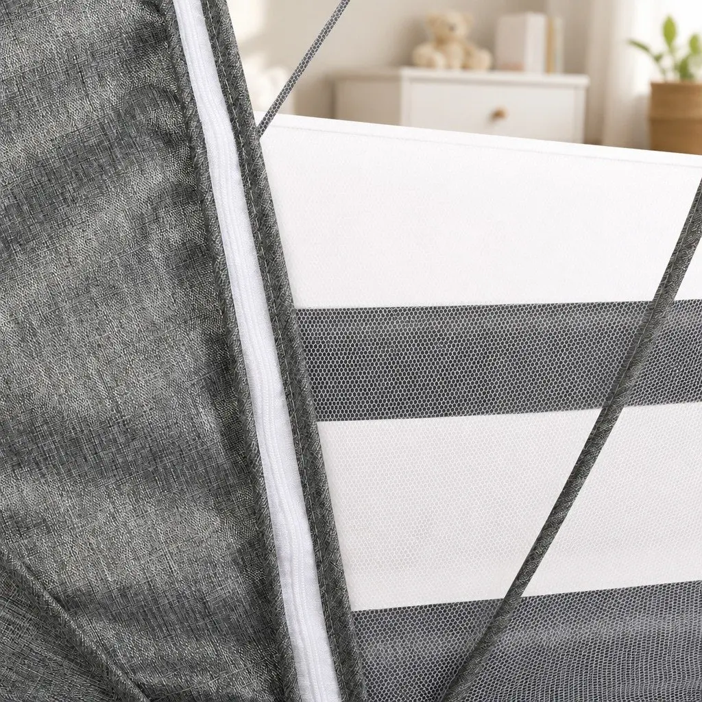 Baby Bassinet Co-Sleeper Adjustable Portable Grey
