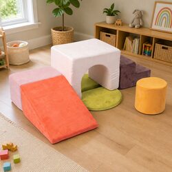 Kids Climbing Foam Blocks Playset 7Pcs Toddler Soft Couch Crawl Play Toys Indoor