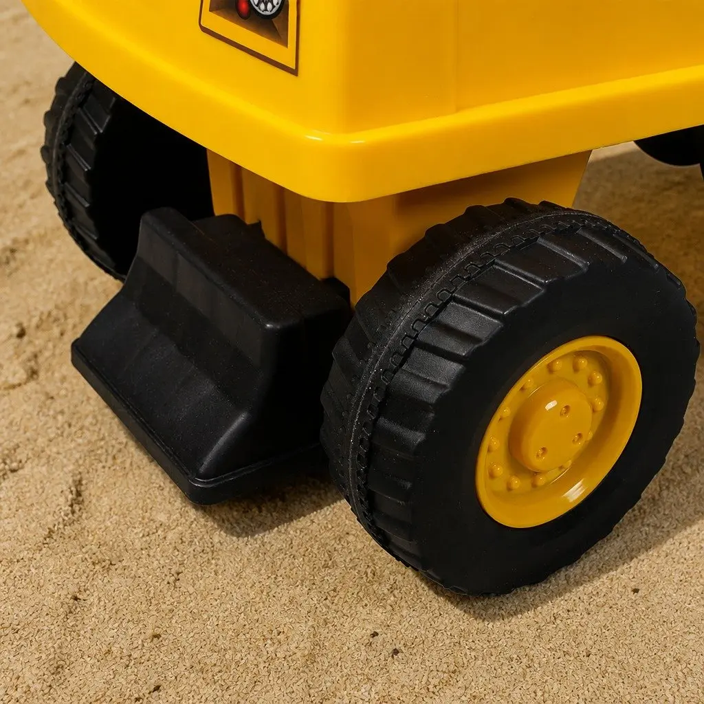 Kids Ride On Excavator Toy Digger Interactive Joystick Control Yellow Suitable for 12-36 Months