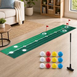 Kids Golf Putting Set with Club, Mat, Balls & Target Holes Indoor Outdoor Toy
