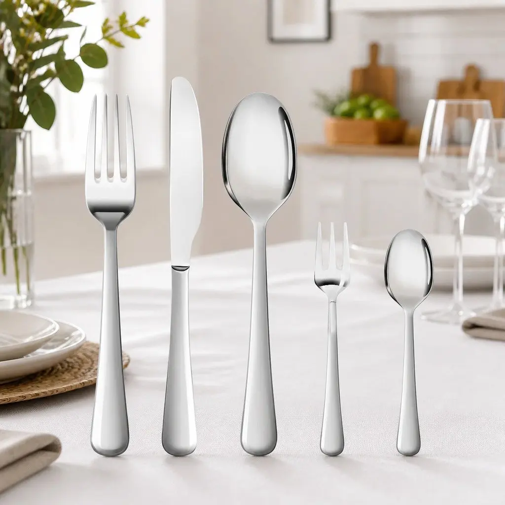 120 Piece Cutlery Set Stainless Steel Fork Knife Spoon Silver Dining Flatware