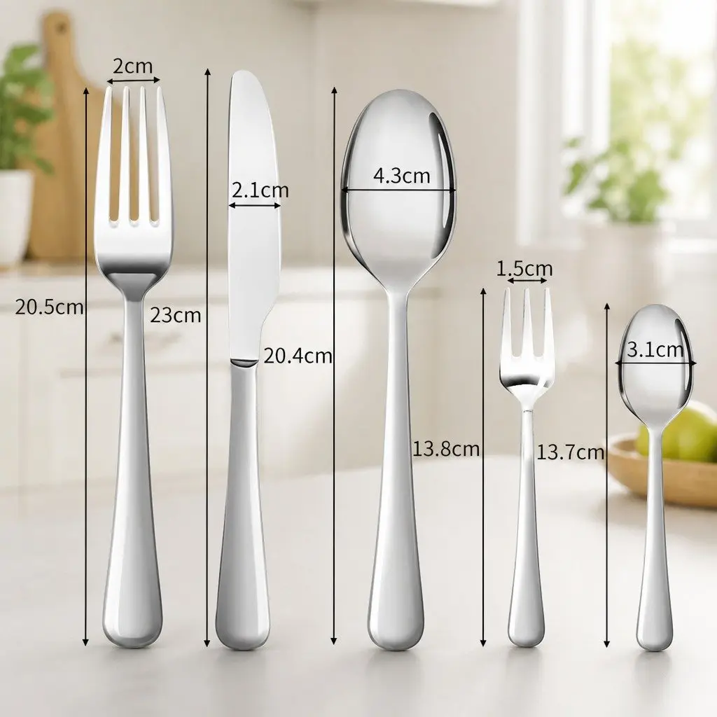 120 Piece Cutlery Set Stainless Steel Fork Knife Spoon Silver Dining Flatware