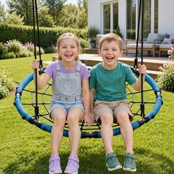 Tree Swing Nest Hammock 98.5cm Outdoor Backyard Porch Playground Oval Platform