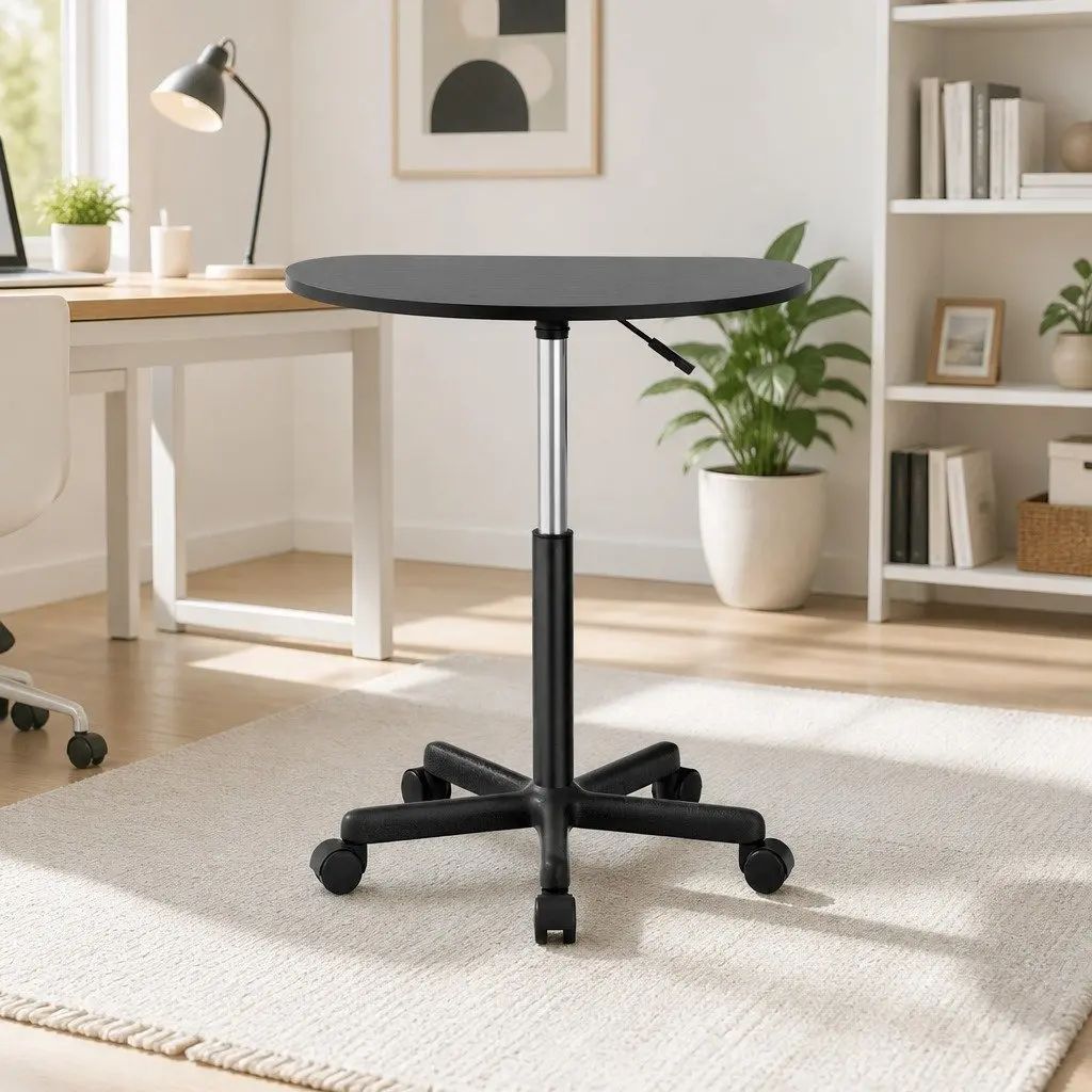 Laptop Desk Portable Height Adjustable 60cm Black