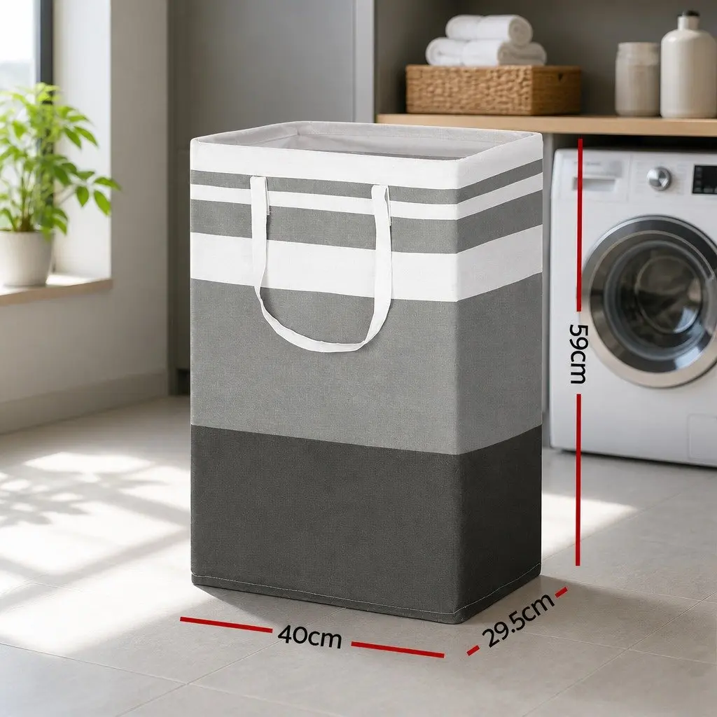 Foldable Laundry Basket Lightweight Grey