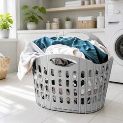 Foldable Laundry Basket Hamper Large Capacity Clothes Storage Organiser Grey