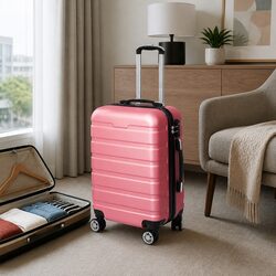 24 Inch Luggage Suitcase Hard Shell Spinner Wheels Carry Travel Case Rose Gold