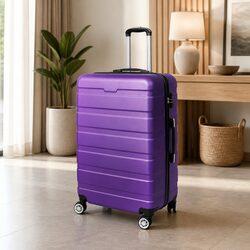 28 Inch Luggage Suitcase Hard Shell Travel Case Carry-On Spinner Wheels Purple