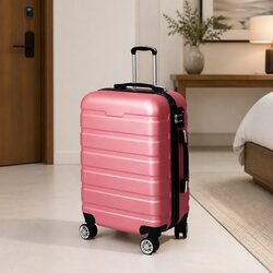 28 Inch Luggage Suitcase Hard Shell Travel Case Carry-On Expandable Rose Gold