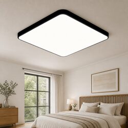 LED Ceiling Light 27W Ultra-Thin Flush Mount Panel Cold White 40cm Square