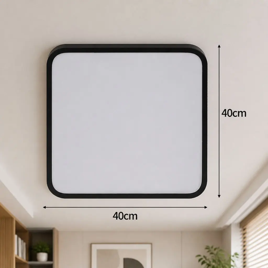 LED Ceiling Light 27W Ultra-Thin Flush Mount Panel Cold White 40cm Square
