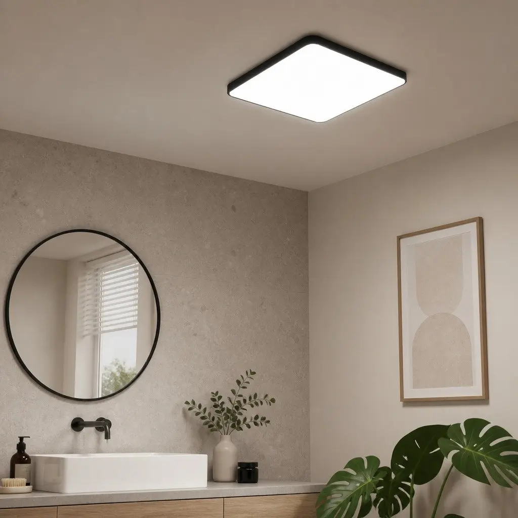 LED Ceiling Light 27W Ultra-Thin Flush Mount Panel Cold White 40cm Square