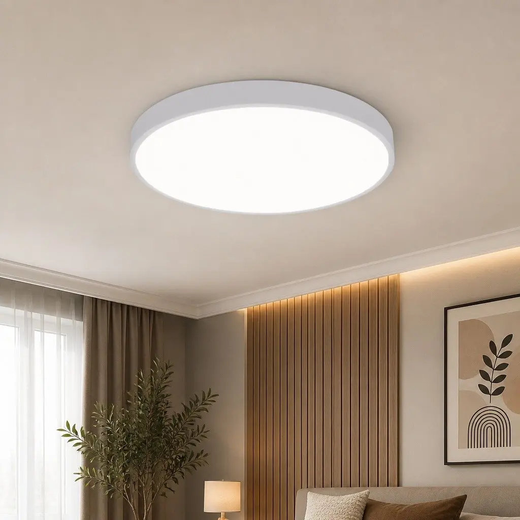 LED Ceiling Light 36W Ultra-Thin 5CM Round Flush Mount 3-Colour Switchable Warm Neutral Cold White