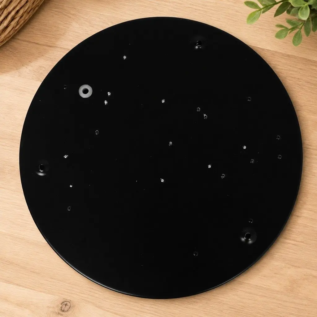 LED Ceiling Light 60W 3-Colour Ultra-Thin 5cm Round Flush Mount Black