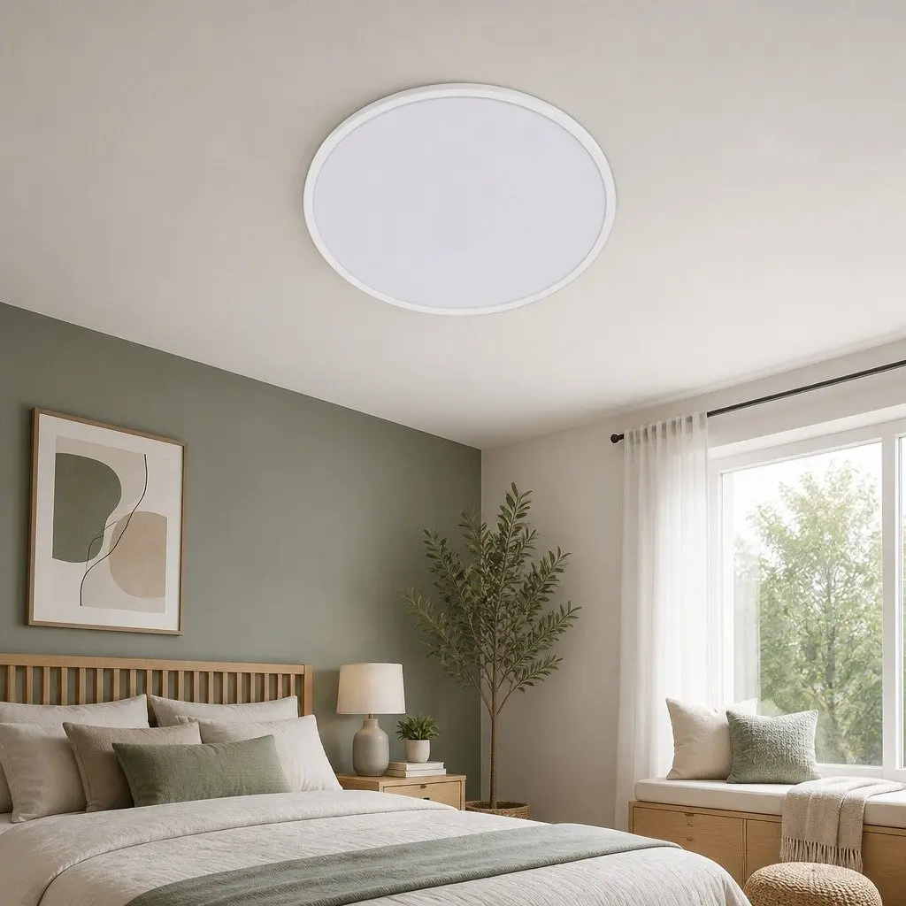LED Ceiling Light 60W Switchable Colour Temperature Round Flush Mount White