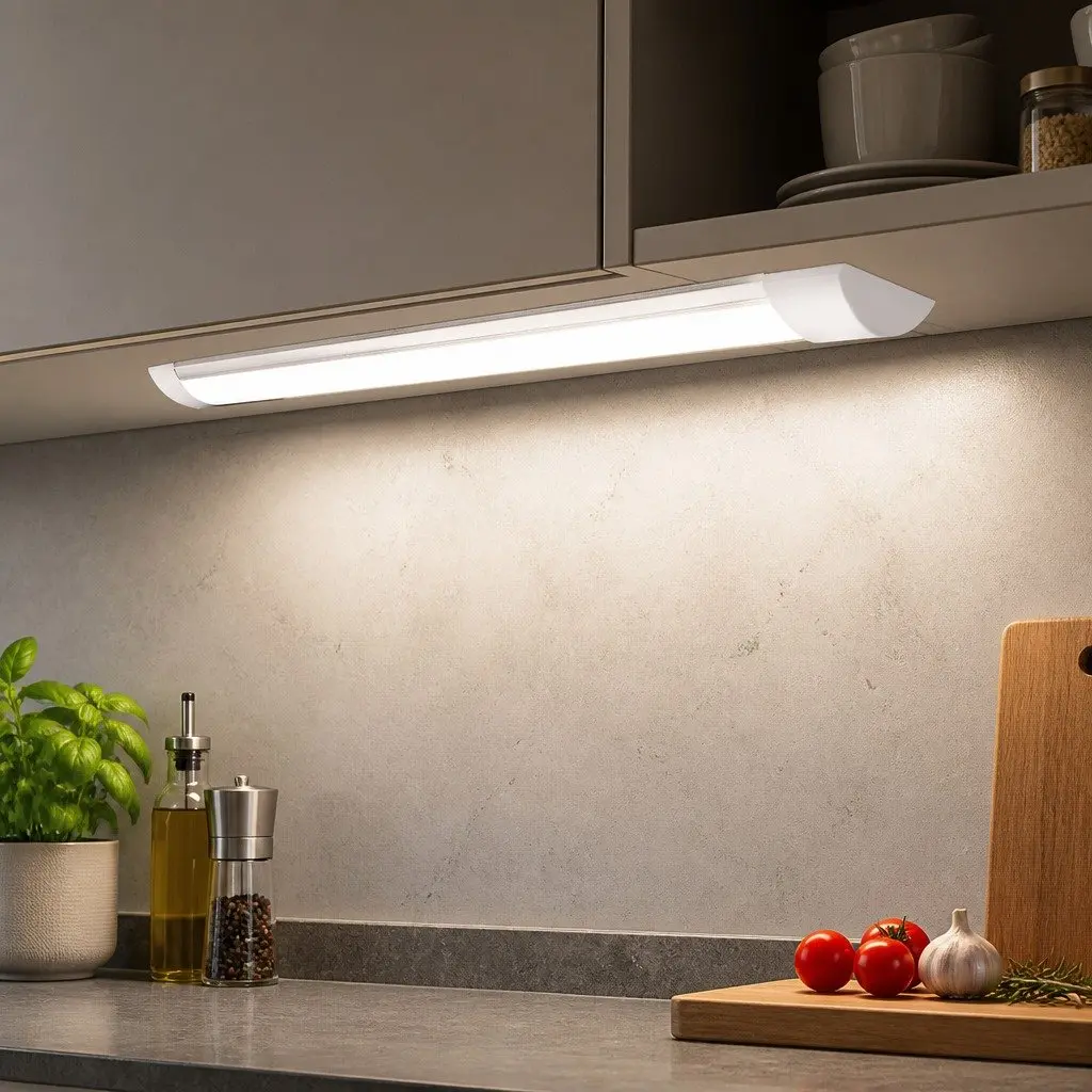 LED Ceiling Batten Light 40W 120CM Cool White Aluminium Indoor Outdoor Lighting