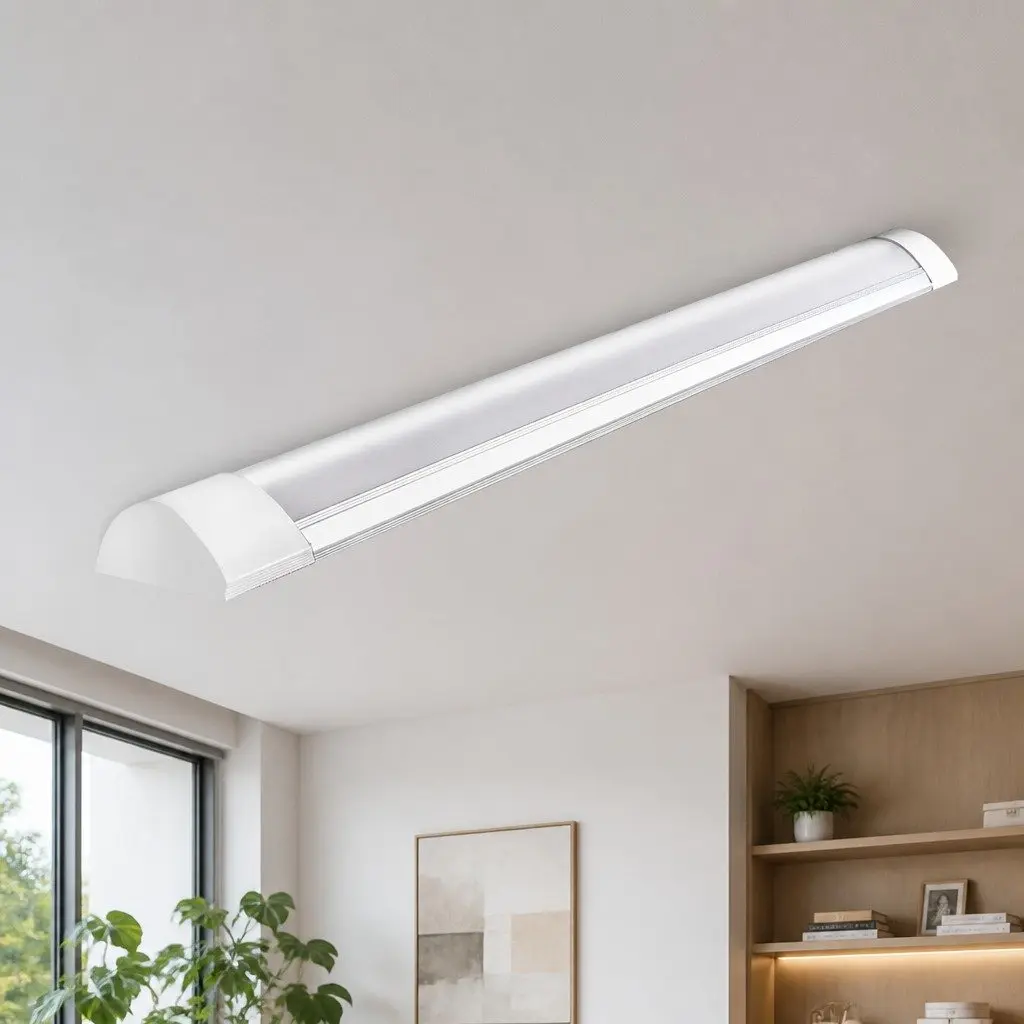 LED Slim Ceiling Batten Light 120cm Cool White 6500K Energy Efficient Indoor