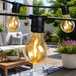 77m Festoon String Lights Warm White Outdoor Wedding Garden Party Decorations