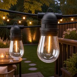 Festoon String Lights 82m Warm White 90 Bulbs Outdoor Garden Christmas Party