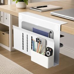 Under Desk Laptop Holder Storage Organizer Cable Management Tray Pen Holder