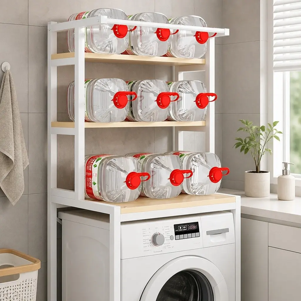 3-Tier Over Washing Machine Storage Rack Laundry Shelf Organizer Bathroom Toilet