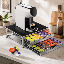 K-Cup Coffee Pod Drawer Storage Organizer 72 Capacity Kitchen Counter Riser