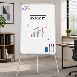 Whiteboard Easel Portable Magnetic Dry Erase Board Adjustable Tripod Stand