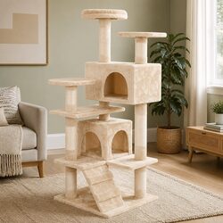 Cat Tree Tower 180cm Indoor Cats Multi-Level Climbing Play Structure Perches